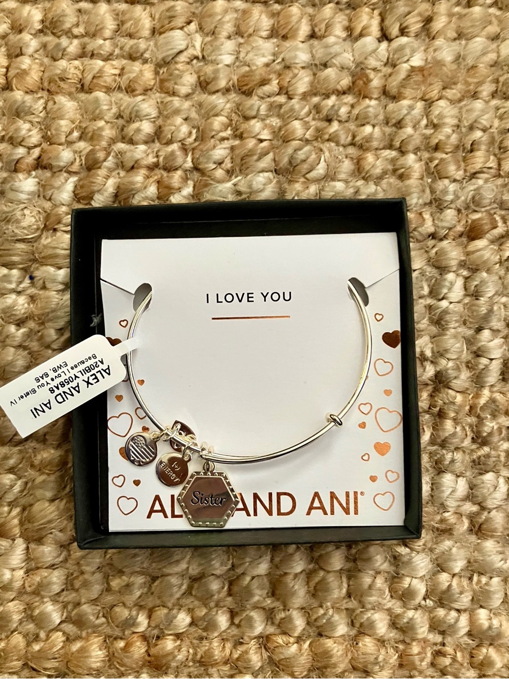 Alex and Ani Because I Love You Sister Bangle Bracelet - NWT & Boxed